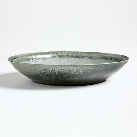 Prairie Moss Green Recycled Stoneware Serving Bowl