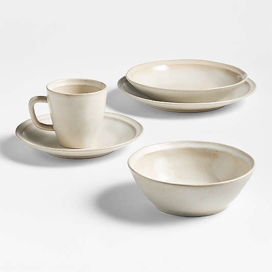 Prairie Natural Recycled Stoneware Salad Plates, Set of 8