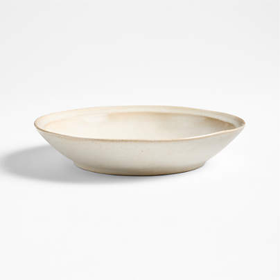 Prairie Natural Recycled Stoneware Low Bowl