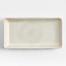Prairie Natural Recycled Stoneware Rectangular Platter + Reviews | Crate & Barrel