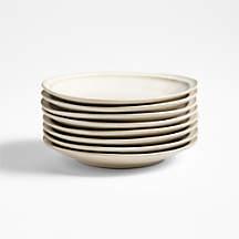 Prairie Natural Recycled Stoneware Salad Plates, Set of 8 + Reviews | Crate & Barrel