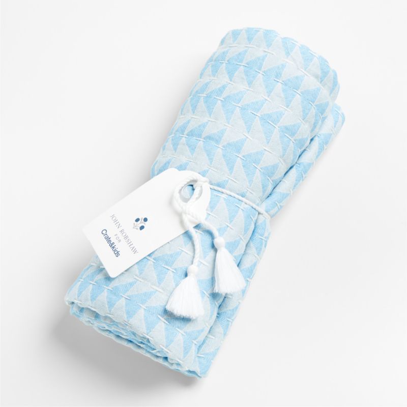 Prama Organic Blue Baby Stroller Blanket by John Robshaw - image 1 of 6