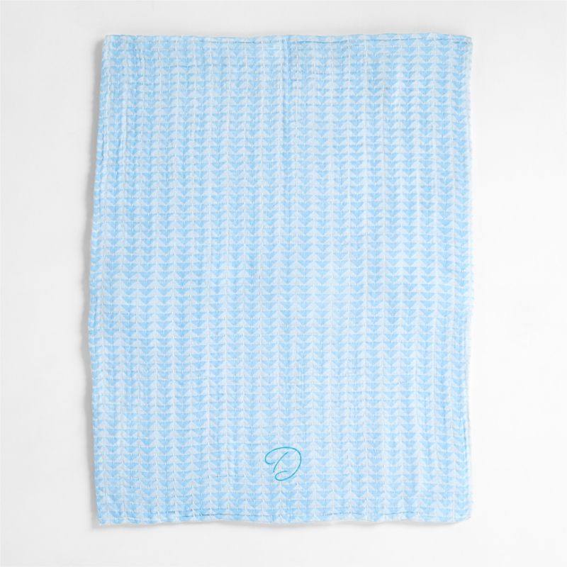 Prama Organic Blue Baby Stroller Blanket by John Robshaw - image 3 of 6