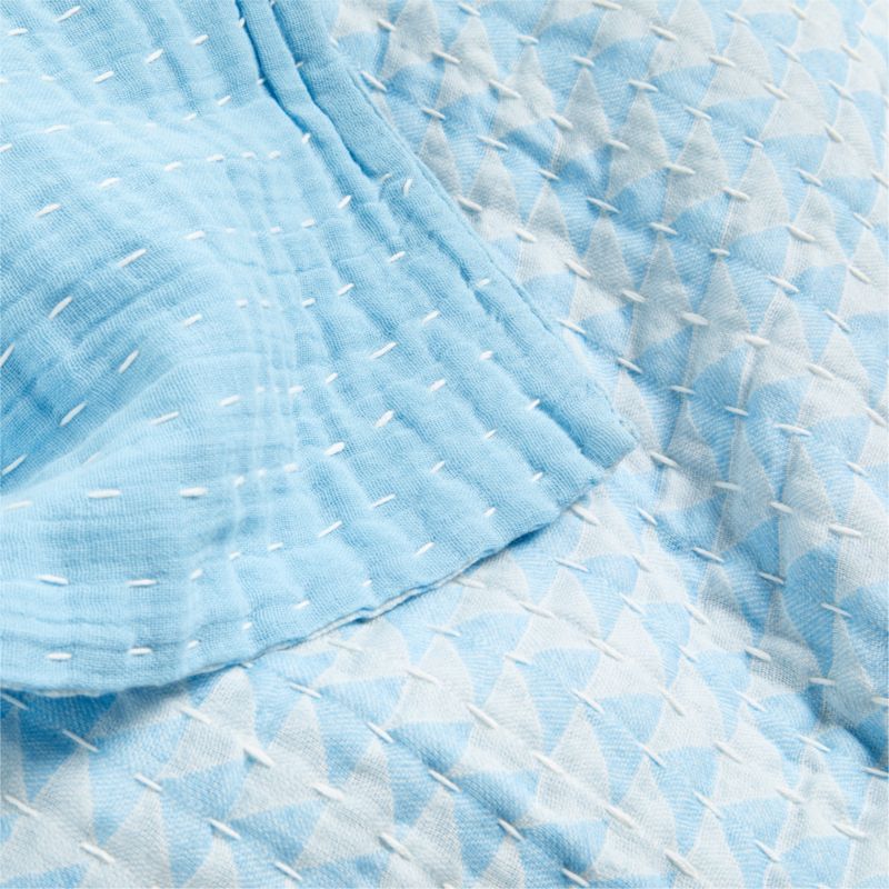 Prama Organic Blue Baby Stroller Blanket by John Robshaw - image 2 of 6