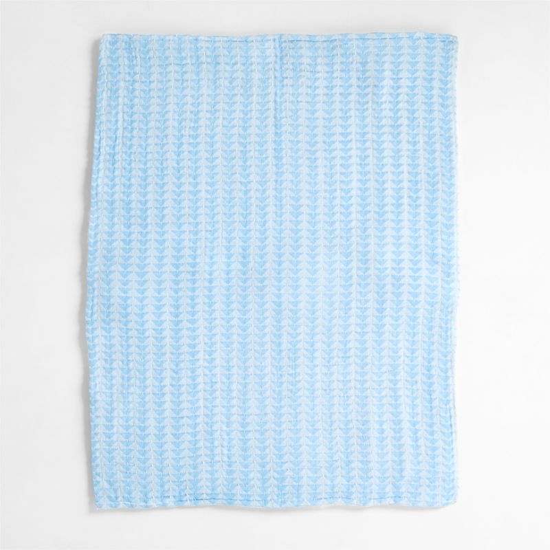 Prama Organic Blue Baby Stroller Blanket by John Robshaw - image 4 of 6