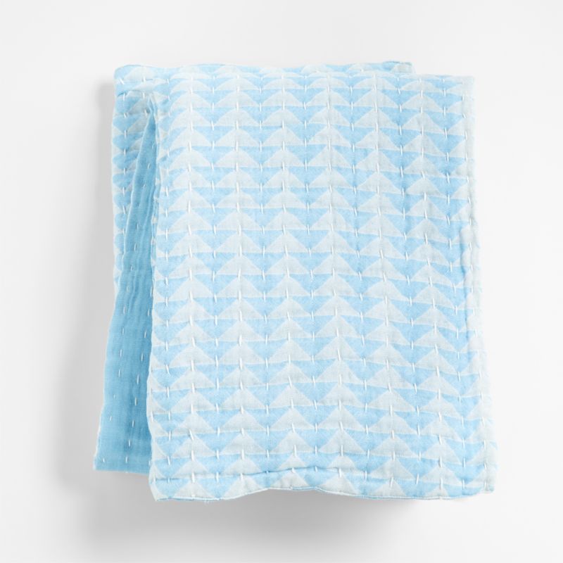 Prama Organic Blue Baby Stroller Blanket by John Robshaw - image 0 of 6