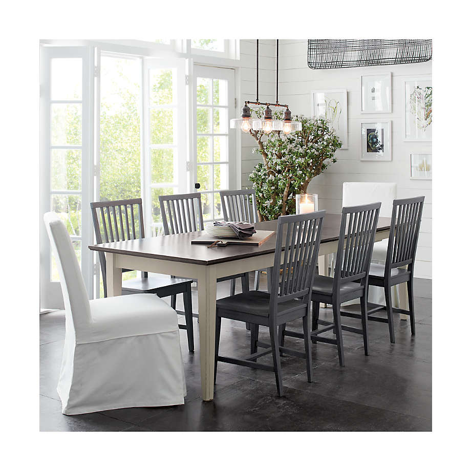 Crate Barrel Village Bruno Black Wood Dining Chair The Shops at