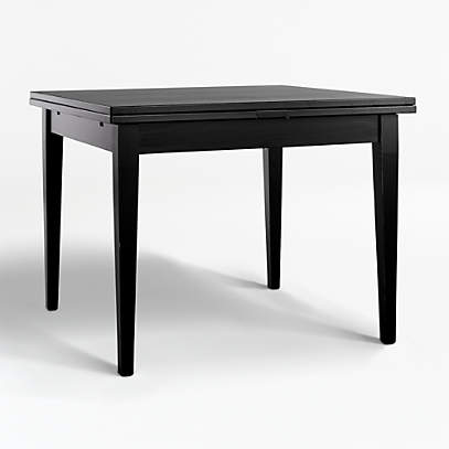 Pratico Bruno Black Extension Square, Square Dining Table With Leaf
