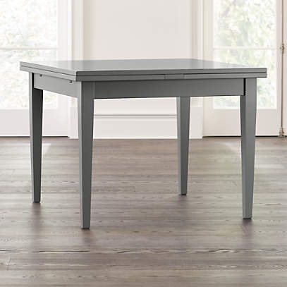 Pratico Grey Extension Square Dining, Square Dining Table With Leaf