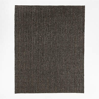 Prato Performance Wool Black Area Rug 6'x9'