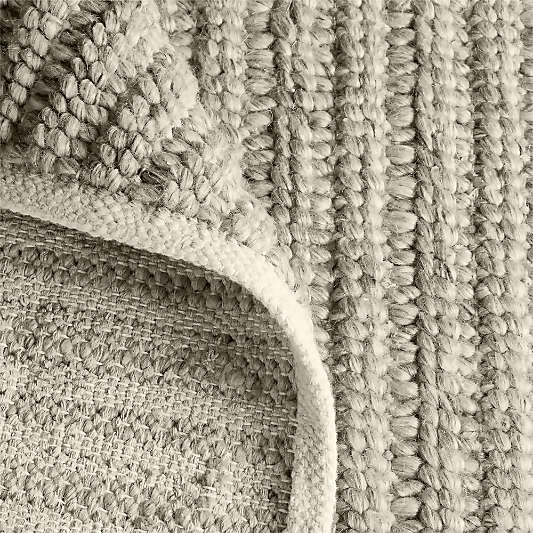 Prato Performance Wool Handwoven Grey Rug Swatch 12"x18"