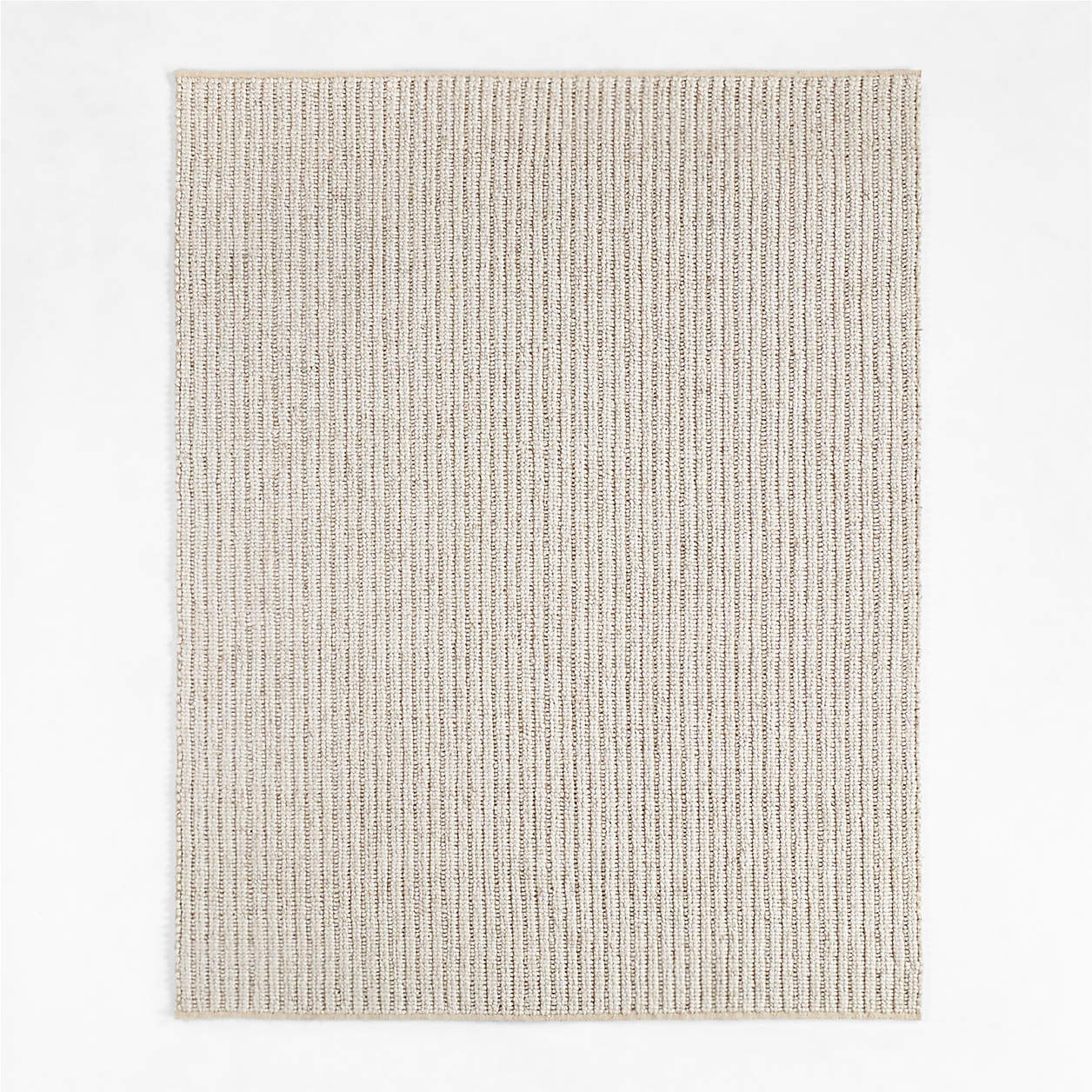 Prato Wool Braided Ivory Area Rug 6'x9' Crate & Barrel
