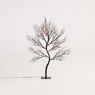 Faux Pre-Lit Black Branch Tree 3'