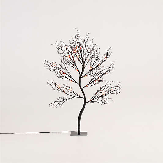 Faux Pre-Lit Black Branch Tree 3'