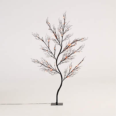 Faux Pre-Lit Black Branch Tree 5'