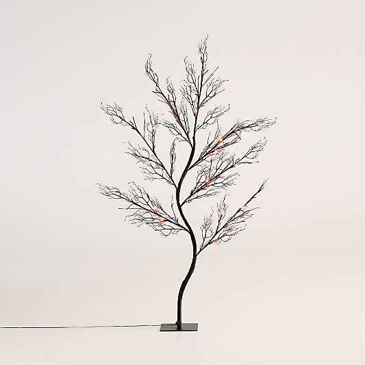 Faux Pre-Lit Black Branch Tree 5'