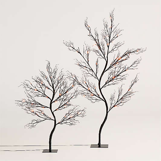 Faux Pre-Lit Black Branch Trees