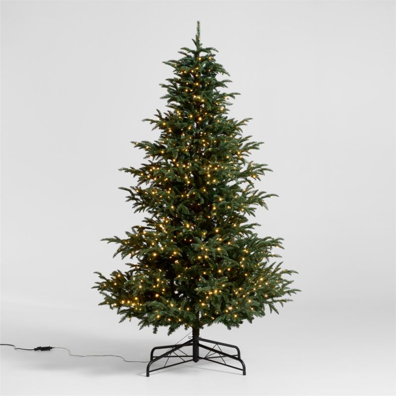 Faux Fraser Fir Pre-Lit LED Christmas Tree with White Lights 9' - image 0 of 5