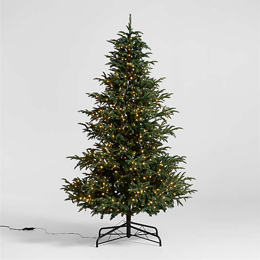 Faux Fraser Fir Pre-Lit LED Christmas Tree with White Lights 9'