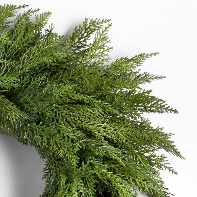 Faux Hemlock Pine Pre-Lit LED Wreath 28" - image 8 of 18