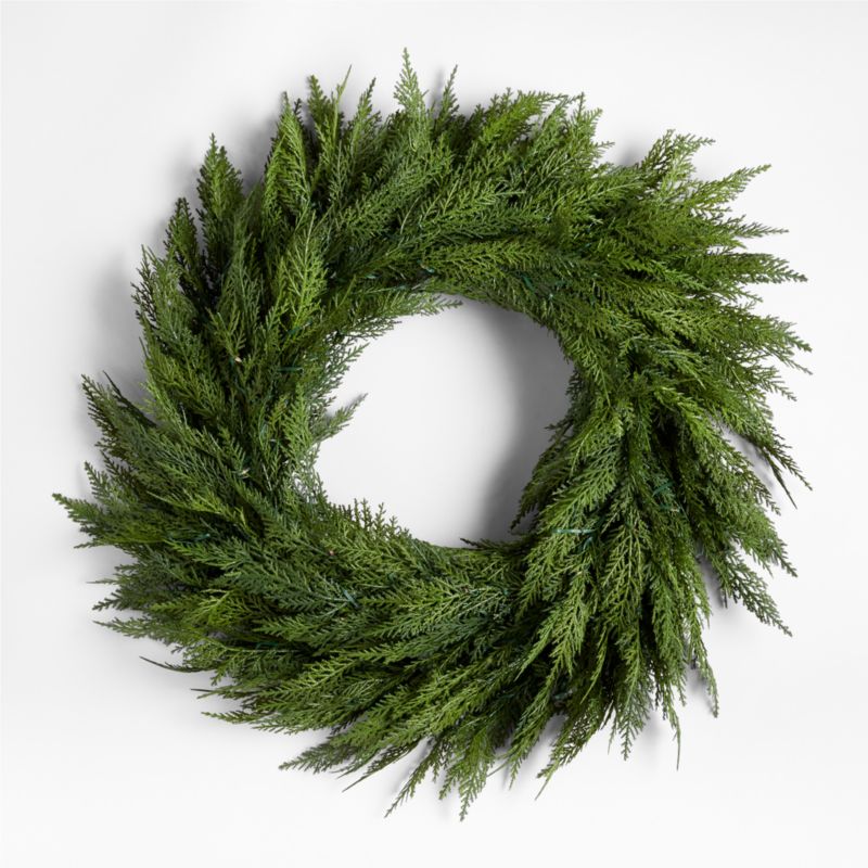 Faux Hemlock Pine Pre-Lit LED Wreath 28" - image 15 of 18