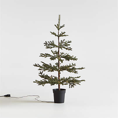 Faux Pine Pre-Lit LED Christmas Tree with White Lights 4'