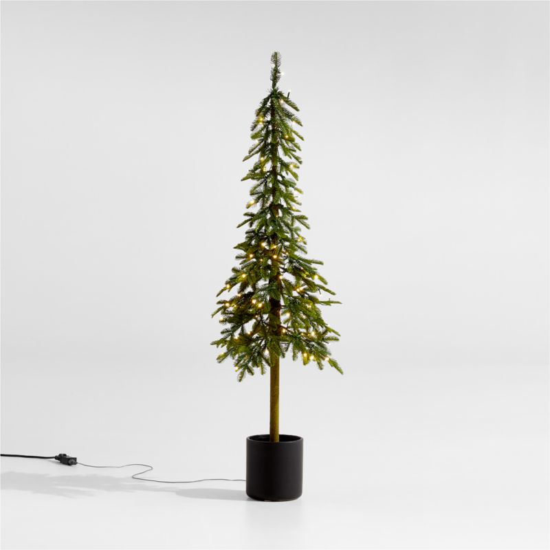 クレートアンドバレル　ツリー Faux Balsam Fir Pre-Lit LED Christmas Tree with White Lights
