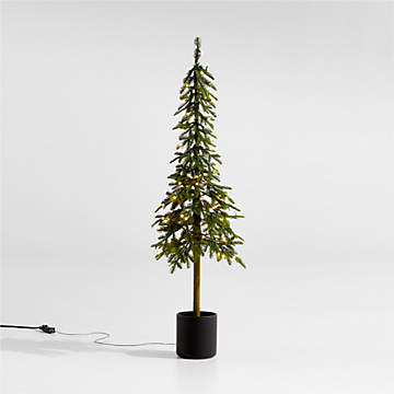Faux Balsam Fir Pre-Lit LED Christmas Tree with White Lights 7.5