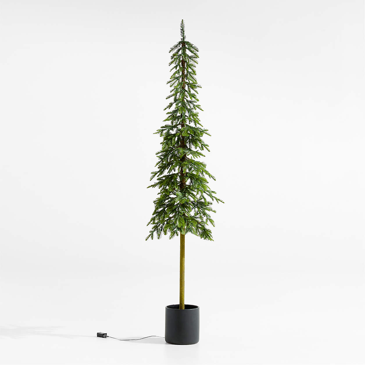 Faux Potted Slim Alpine PreLit LED Tree with White Lights 7' + Reviews