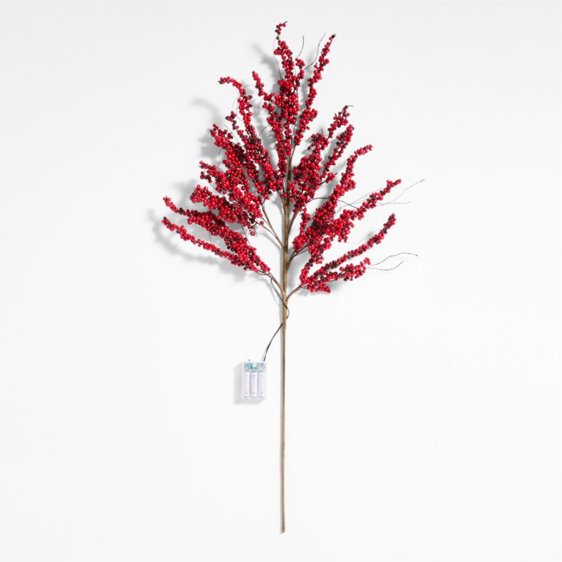 Red Mini Berry Pre-Lit Holiday Stem 40" - image 5 of 7