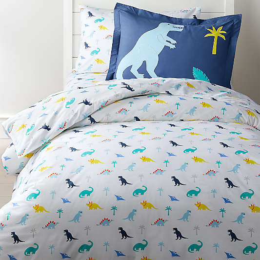 Organic Prehistoric Pals Dinosaur Full/Queen Duvet Cover