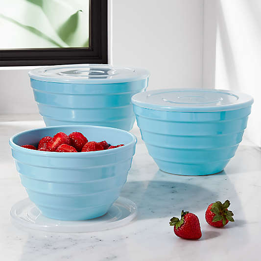 Prep and Store Aqua Bowls, Set of 3