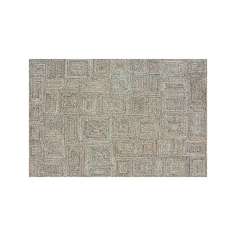 Presley 6x9 Ivory Geometric Area Rug + Reviews Crate & Barrel