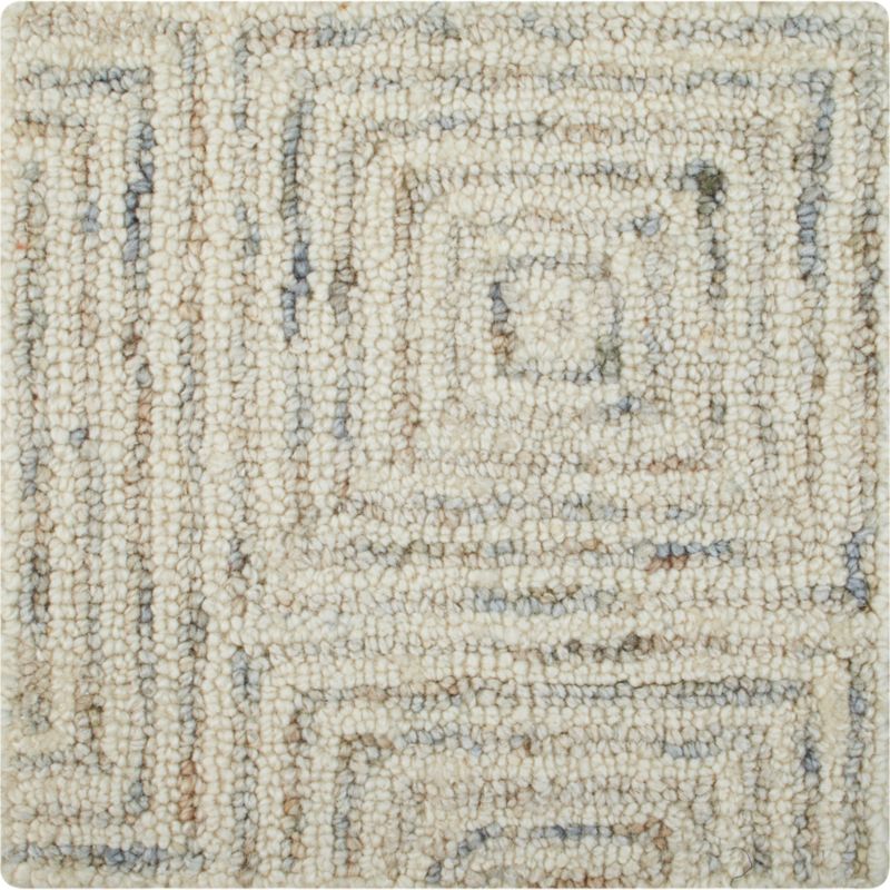 Presley Neutral Heathered Rug 12" sq. + Reviews Crate & Barrel