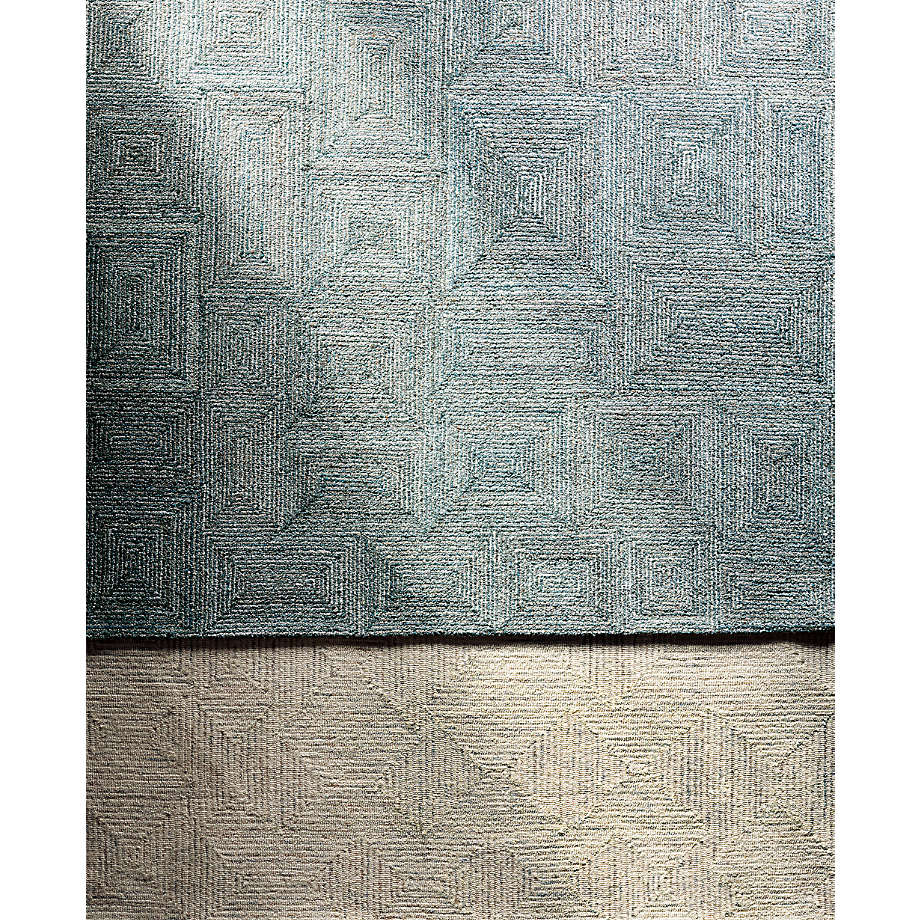 Crate&Barrel Presley Neutral Heathered Rug 12" sq. The Shops at