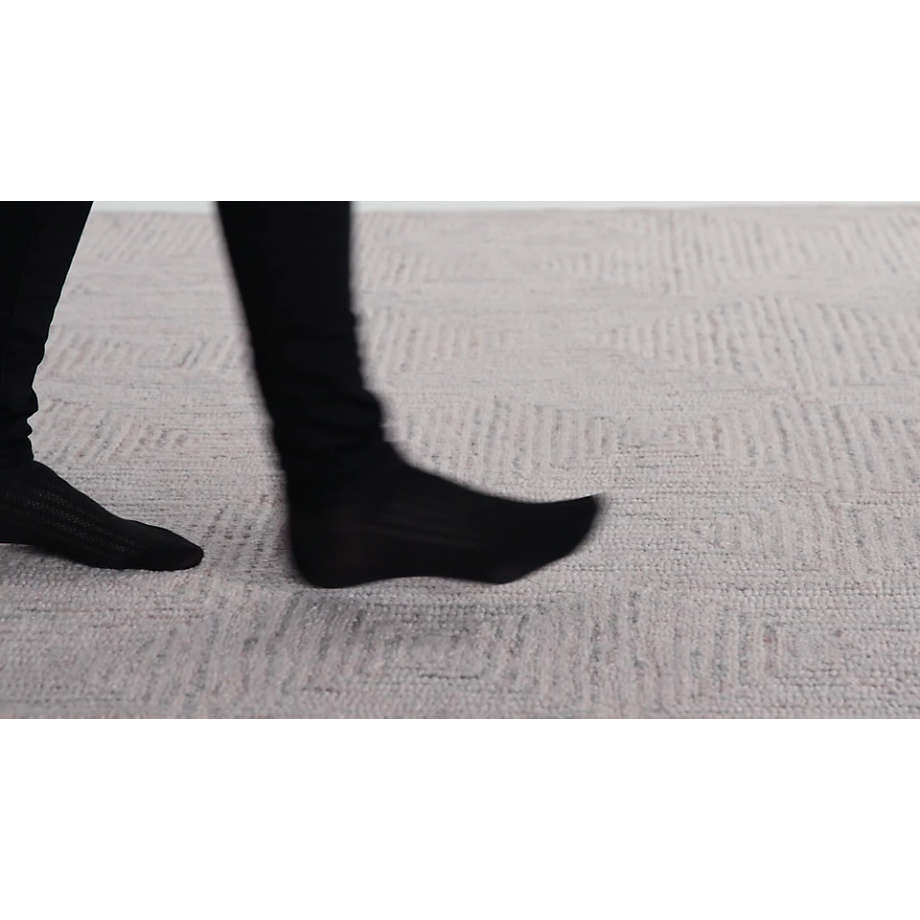 Crate&Barrel Presley Neutral Heathered Rug 12" sq. The Shops at