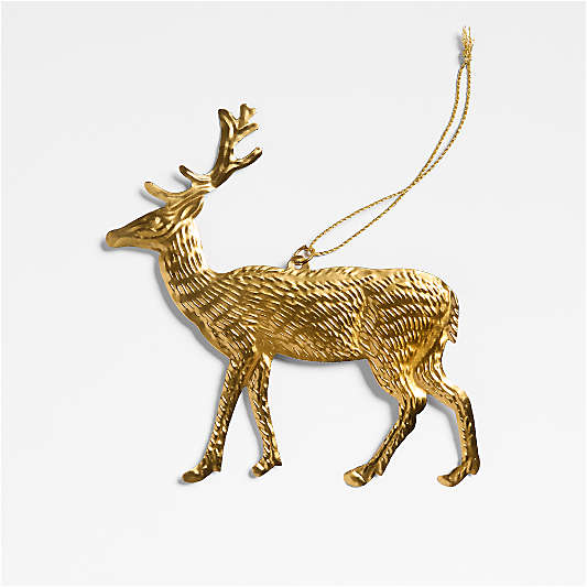 Pressed Metal Deer Christmas Tree Ornament