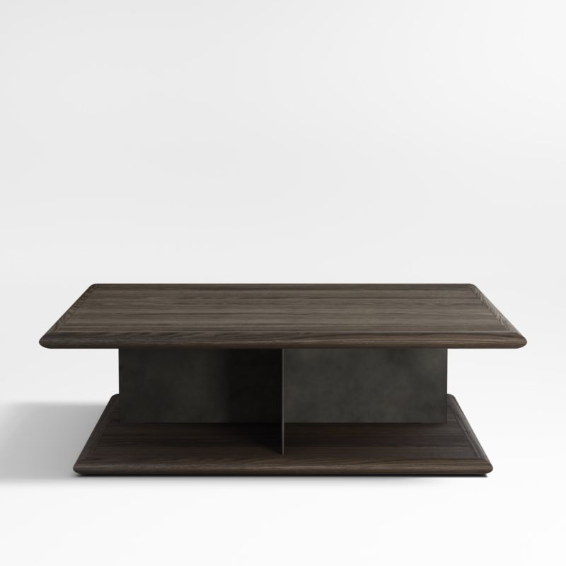 Preto Ebonized Ash Wood and Metal 50" Square Coffee Table - image 0 of 9