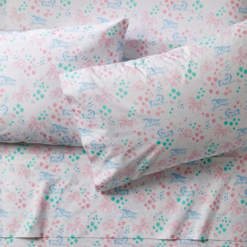 Organic Pretty Pony Full Sheet Set - image 0 of 12