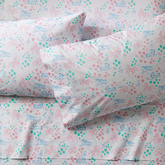 Organic Pretty Pony Full Sheet Set