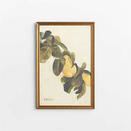 "Perfect Pear" by Sadie Byron 20"x30" Framed Wall Art Print