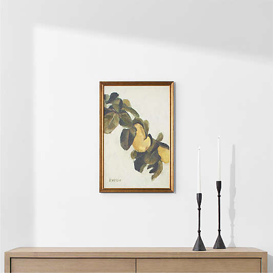 "Perfect Pear" by Sadie Byron 20"x30" Framed Wall Art Print