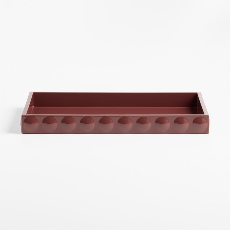 Perfect Set Burgundy Lacquer Rectangle Tray by Venus Williams - image 3 of 5