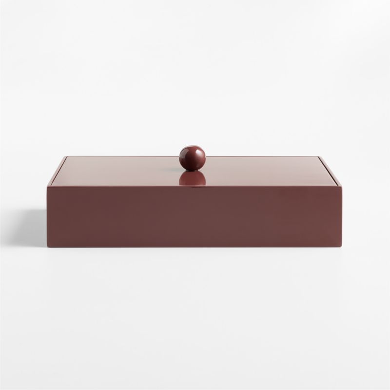 Perfect Set Burgundy Lacquer Rectangle Box by Venus Williams - image 3 of 5