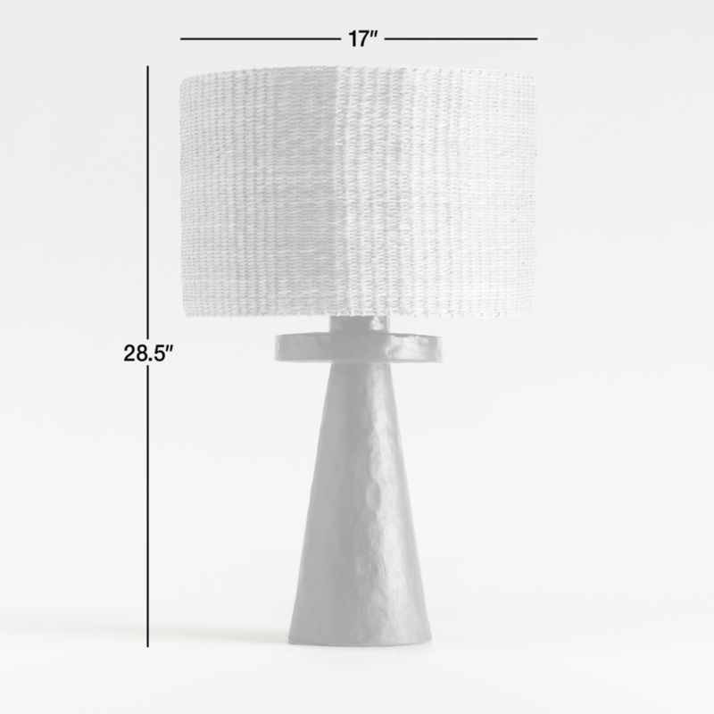 Ceramic Table Lamps with Woven Shade by Leanne Ford