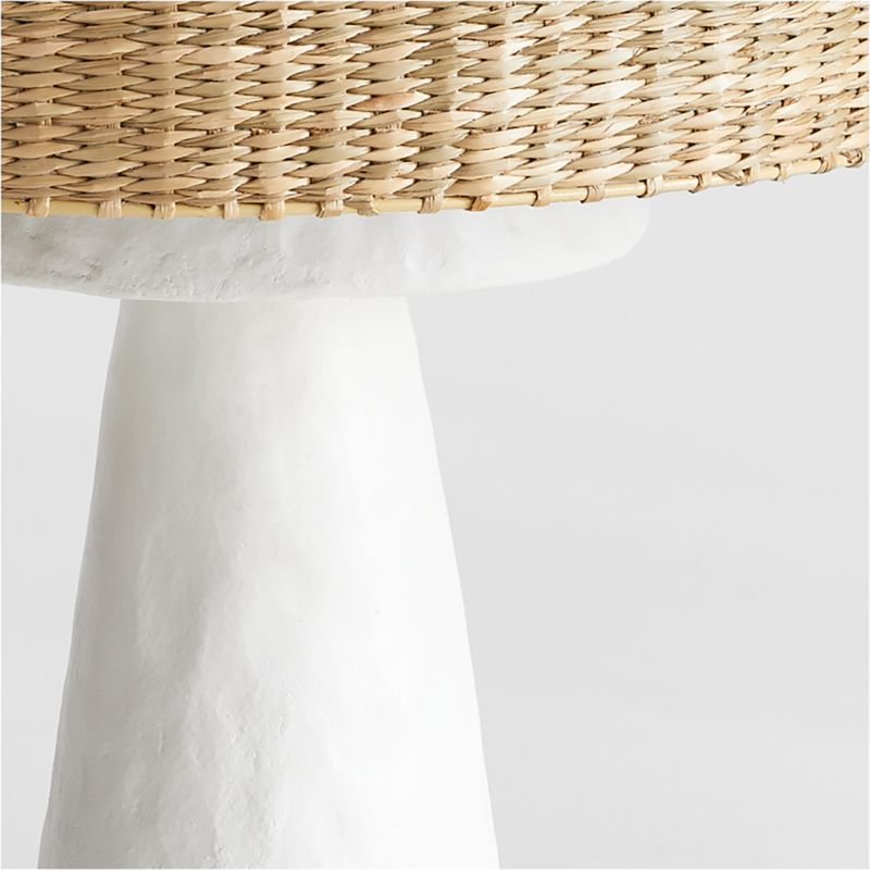 Ceramic Table Lamps with Woven Shade by Leanne Ford