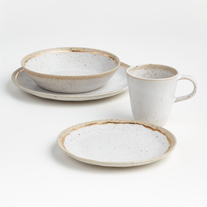 Primrose Gold 4-Piece Stoneware Place Setting