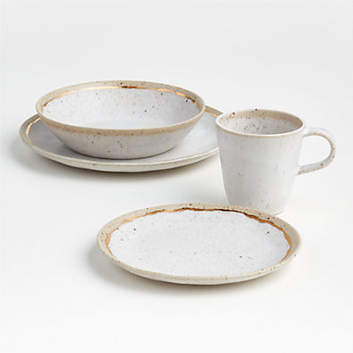View Primrose Gold 4-Piece Stoneware Place Setting details