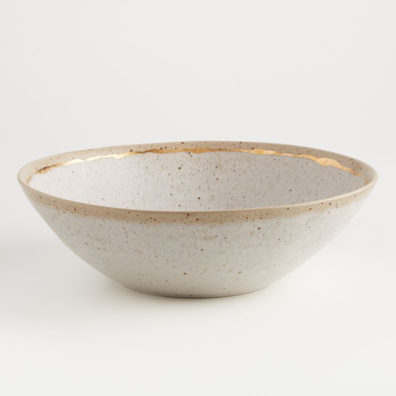 Primrose Holiday Gold Serving Bowl + Reviews | Crate & Barrel