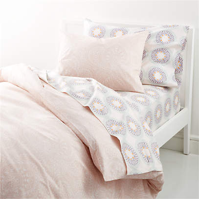 Printed Eyelet Kids Twin Duvet Cover, Crate And Barrel Duvet Covers Twin